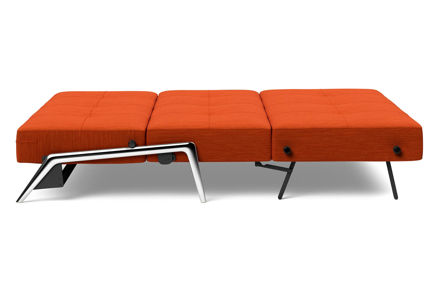 Innovation Living Cubed Queen Size Sofa Bed with Alu Legs - 506 Elegance Paprika