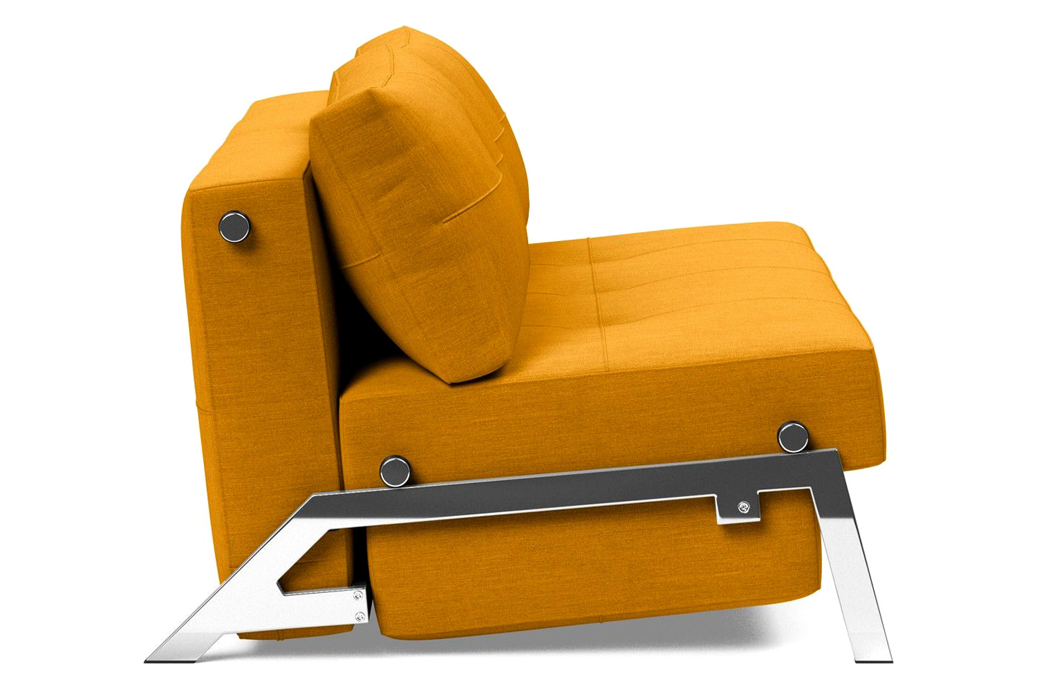 Innovation Living Cubed Queen Size Sofa Bed with Chrome Legs - 507 Elegance Burned Curry