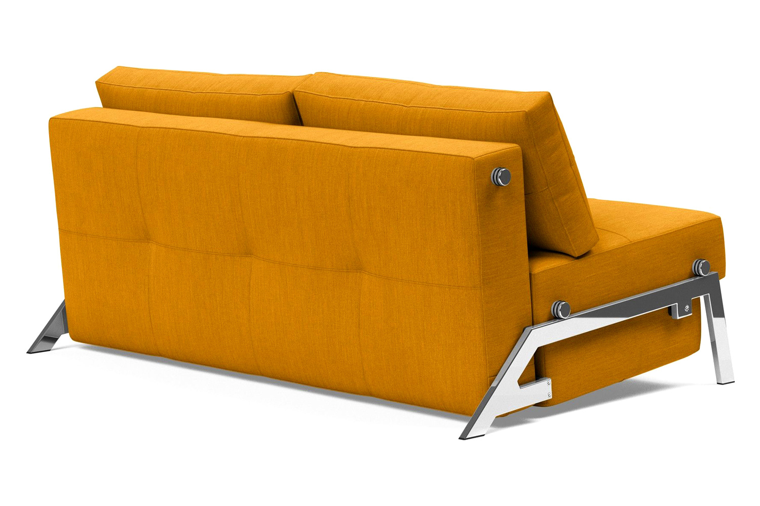 Innovation Living Cubed Queen Size Sofa Bed with Chrome Legs - 507 Elegance Burned Curry