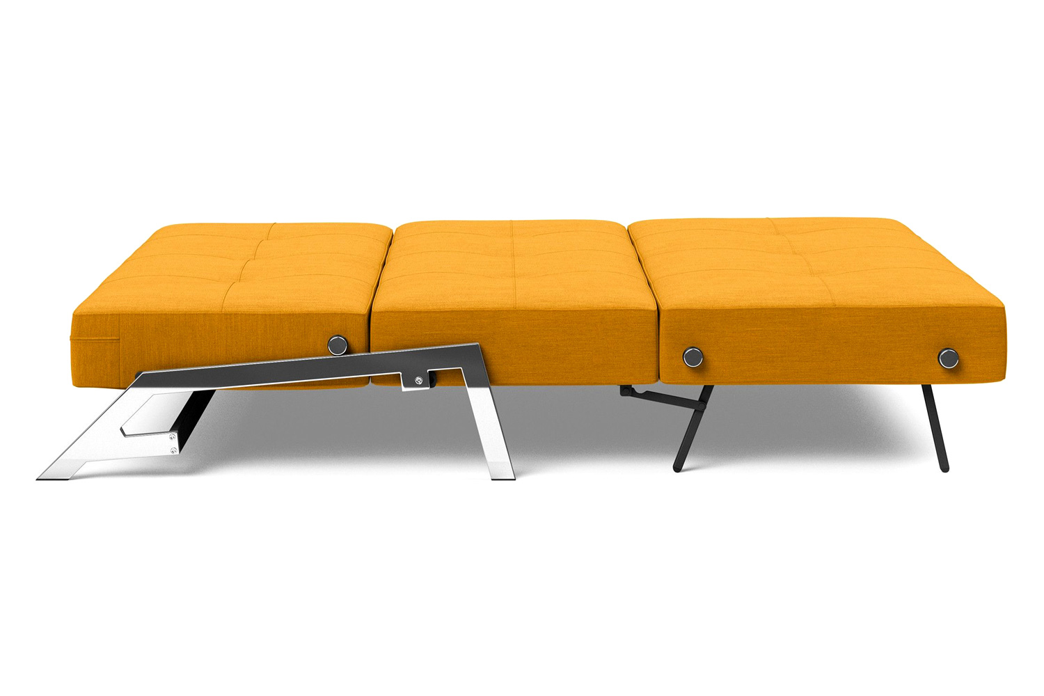 Innovation Living Cubed Queen Size Sofa Bed with Chrome Legs - 507 Elegance Burned Curry