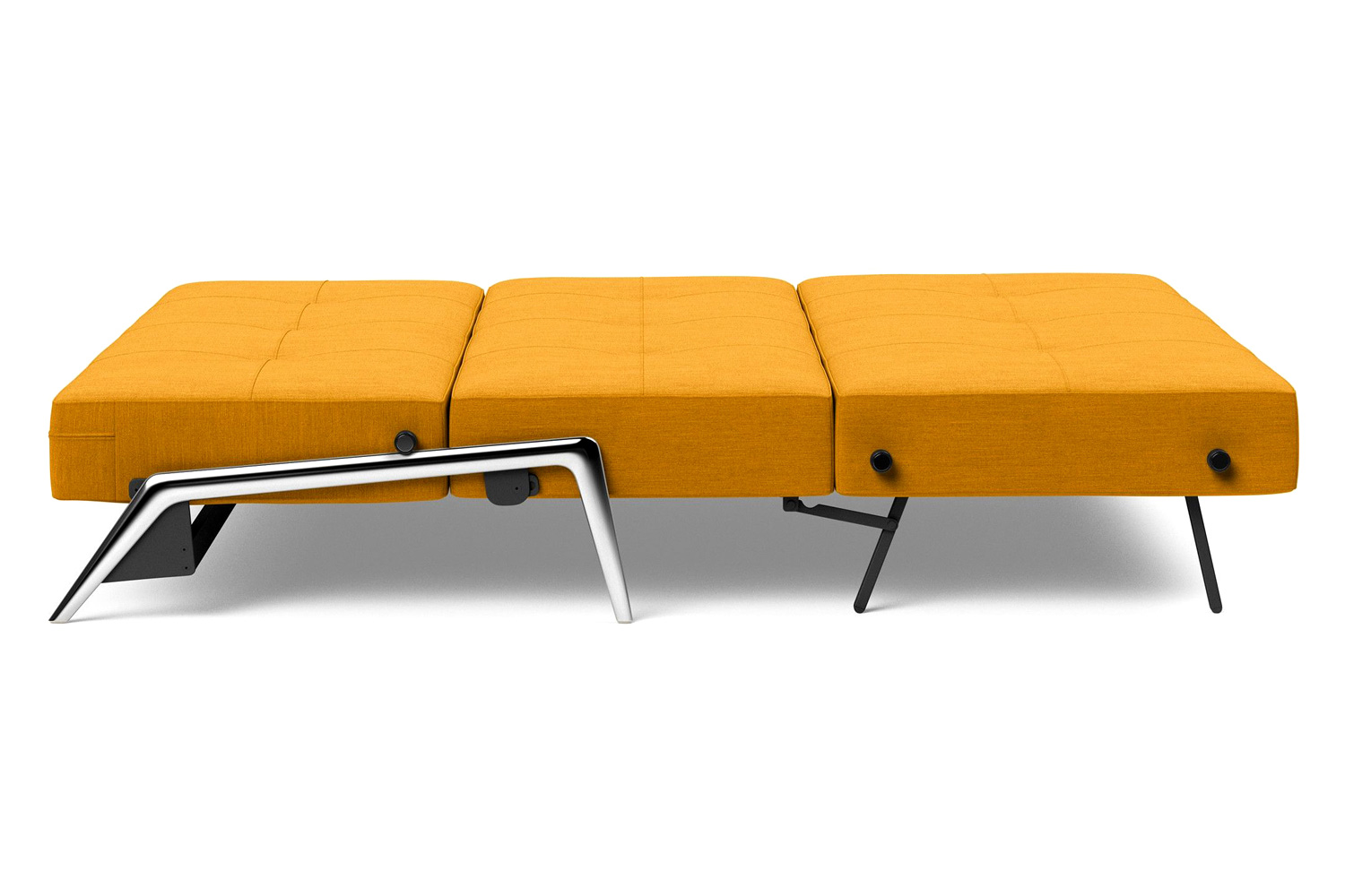 Innovation Living Cubed Queen Size Sofa Bed with Alu Legs - 507 Elegance Burned Curry