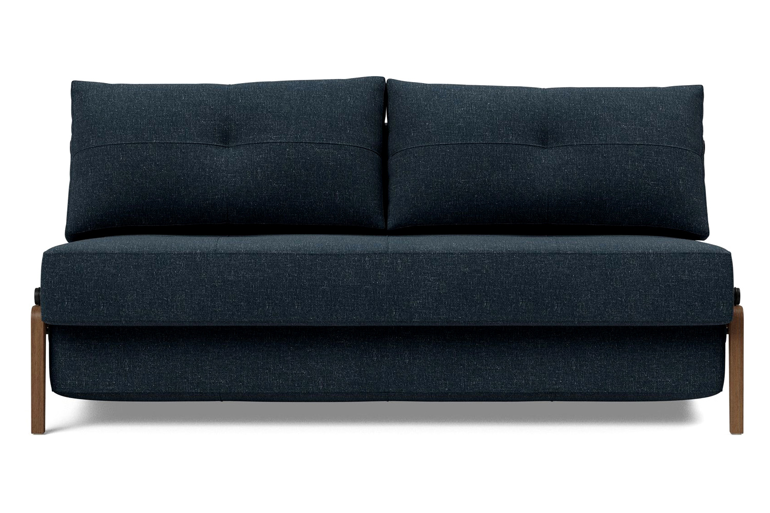 Innovation Living Cubed Queen Size Sofa Bed with Dark Wood Legs - 515 Nist Blue