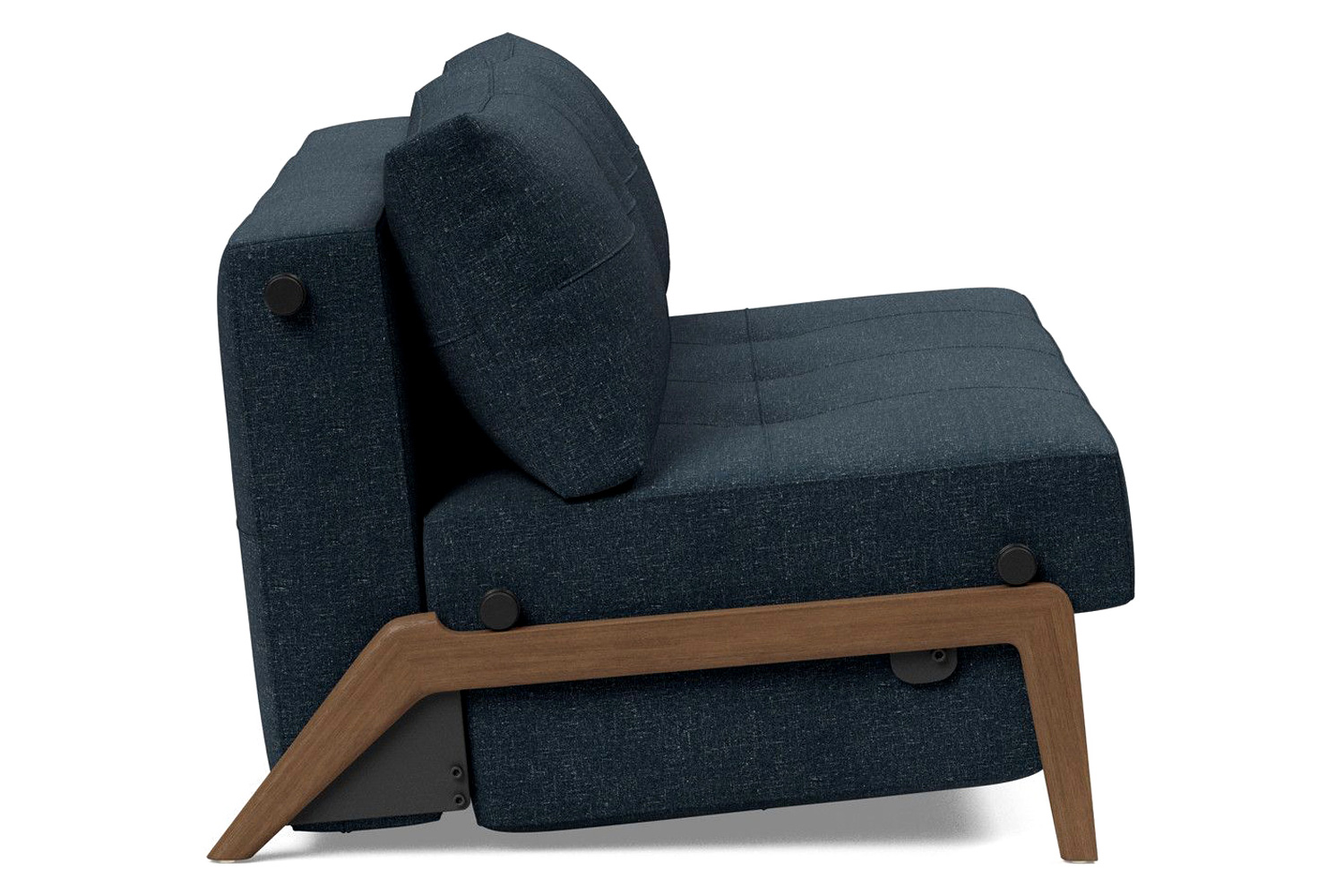 Innovation Living Cubed Queen Size Sofa Bed with Dark Wood Legs - 515 Nist Blue