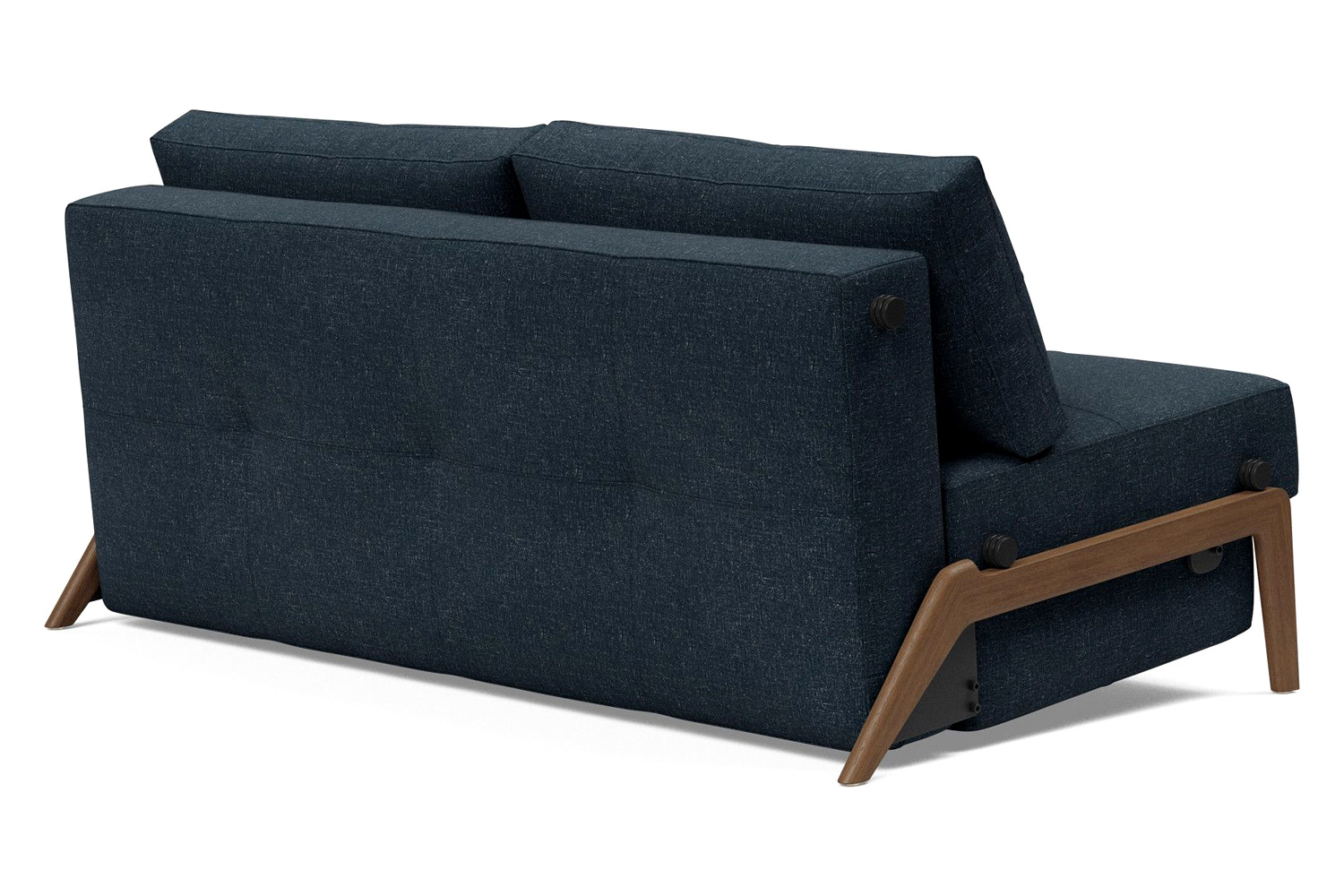Innovation Living Cubed Queen Size Sofa Bed with Dark Wood Legs - 515 Nist Blue