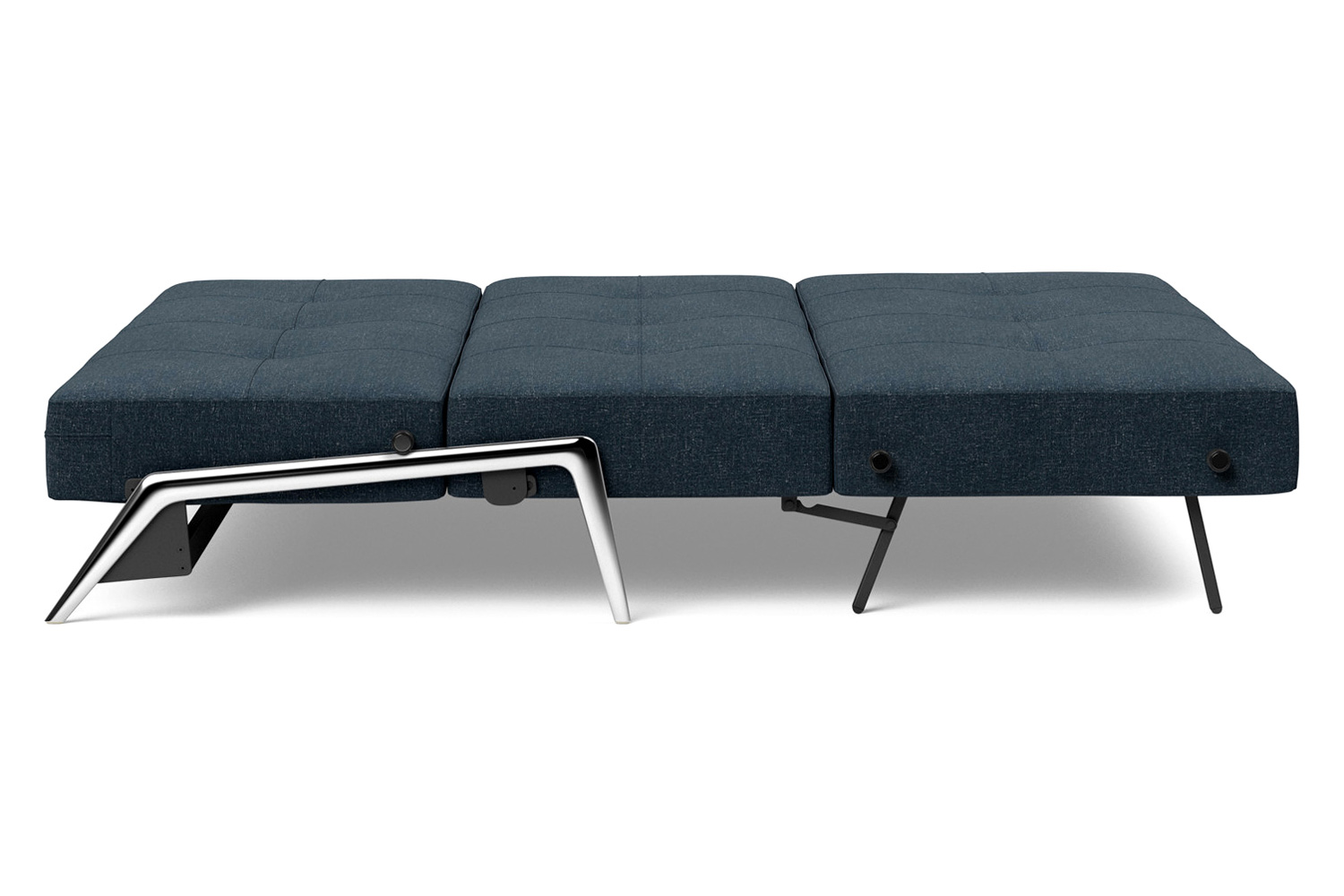 Innovation Living Cubed Queen Size Sofa Bed with Alu Legs - 515 Nist Blue