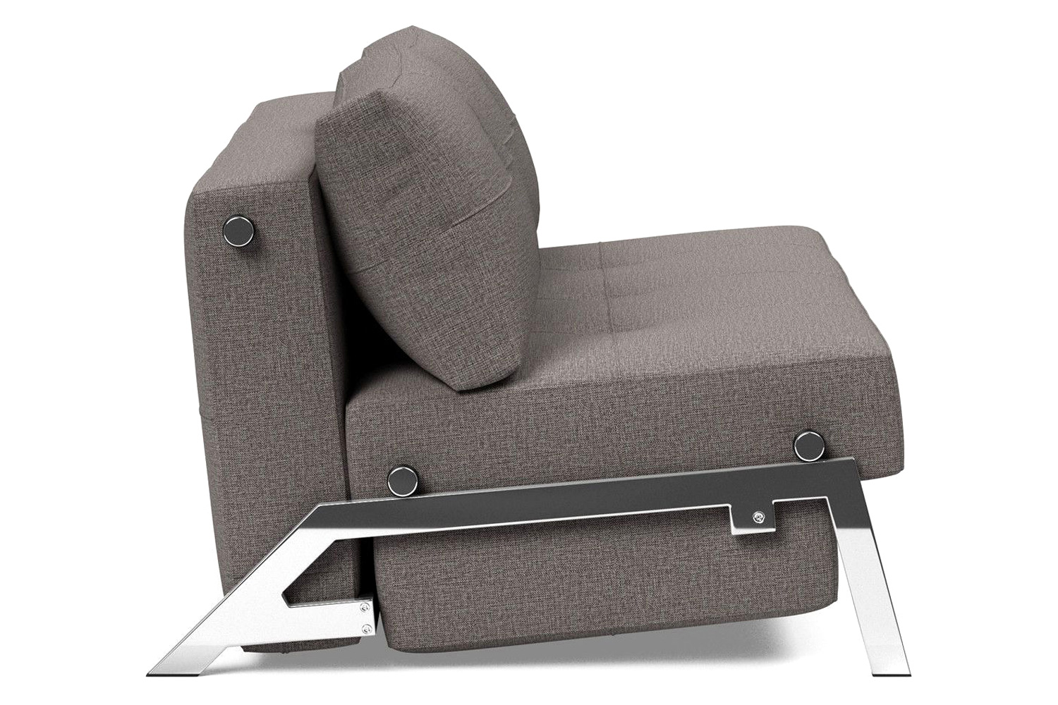 Innovation Living Cubed Queen Size Sofa Bed with Chrome Legs - 521 Mixed Dance Gray
