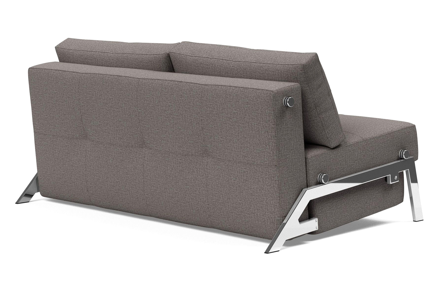 Innovation Living Cubed Queen Size Sofa Bed with Chrome Legs - 521 Mixed Dance Gray