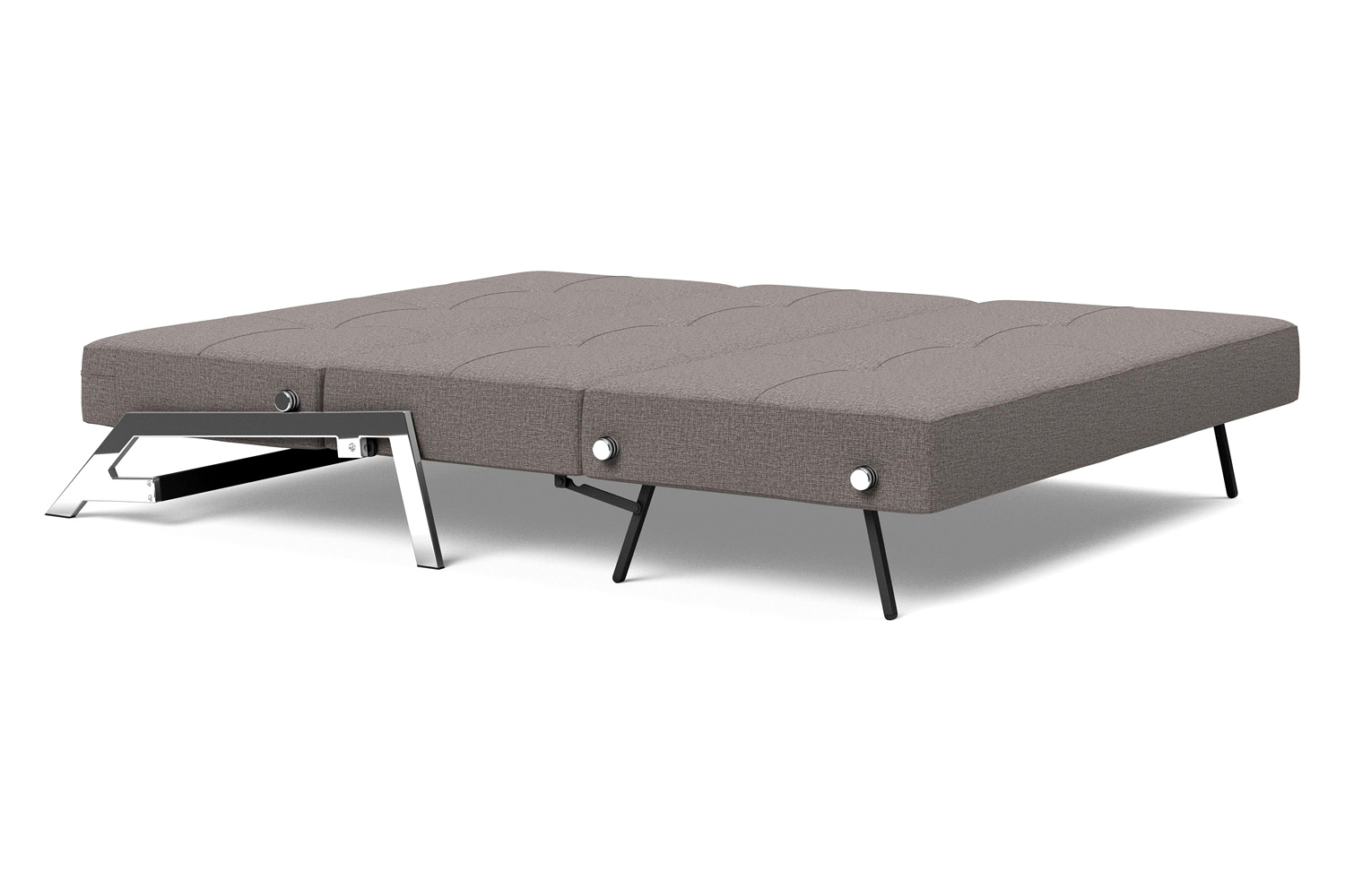 Innovation Living Cubed Queen Size Sofa Bed with Chrome Legs - 521 Mixed Dance Gray