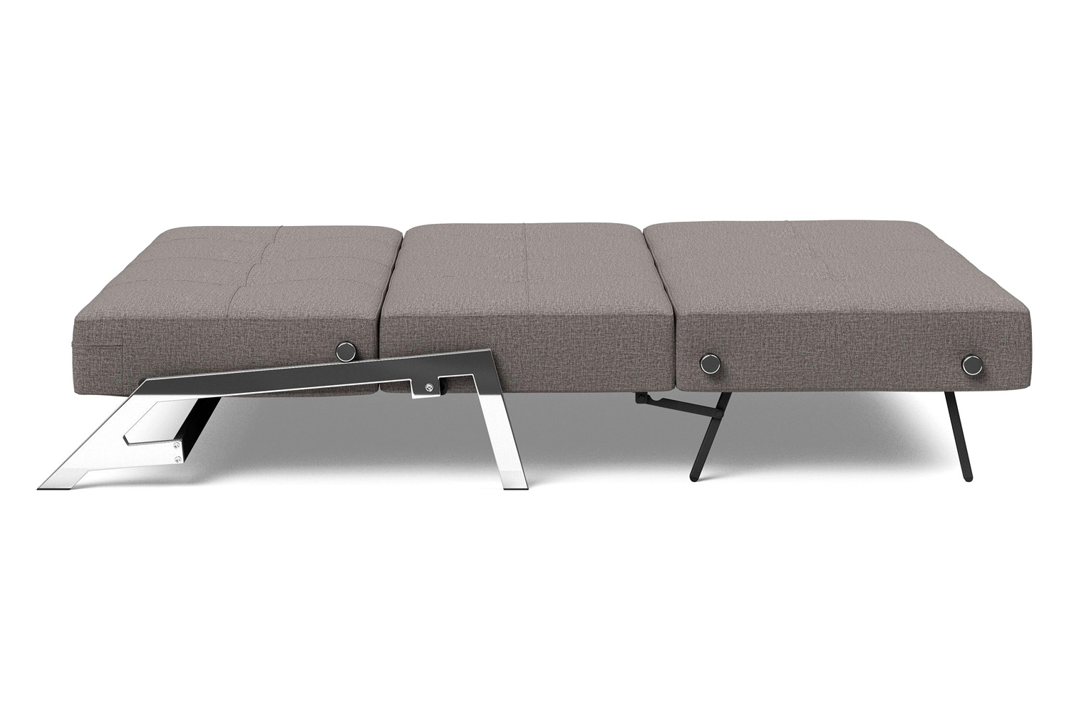 Innovation Living Cubed Queen Size Sofa Bed with Chrome Legs - 521 Mixed Dance Gray