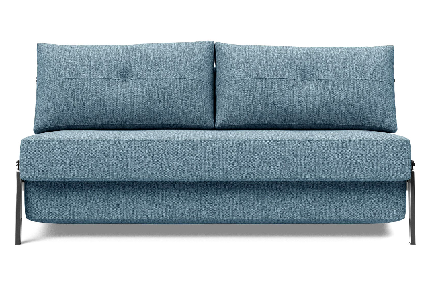Innovation Living Cubed Queen Size Sofa Bed with Chrome Legs - 525 Mixed Dance Light Blue