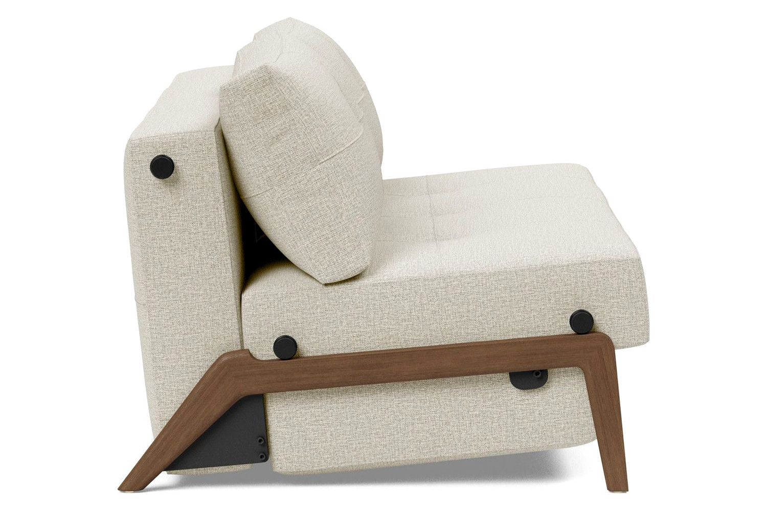 Innovation Living Cubed Queen Size Sofa Bed with Dark Wood Legs - 527 Mixed Dance Natural
