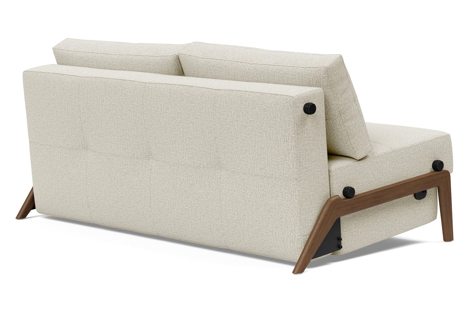 Innovation Living Cubed Queen Size Sofa Bed with Dark Wood Legs - 527 Mixed Dance Natural