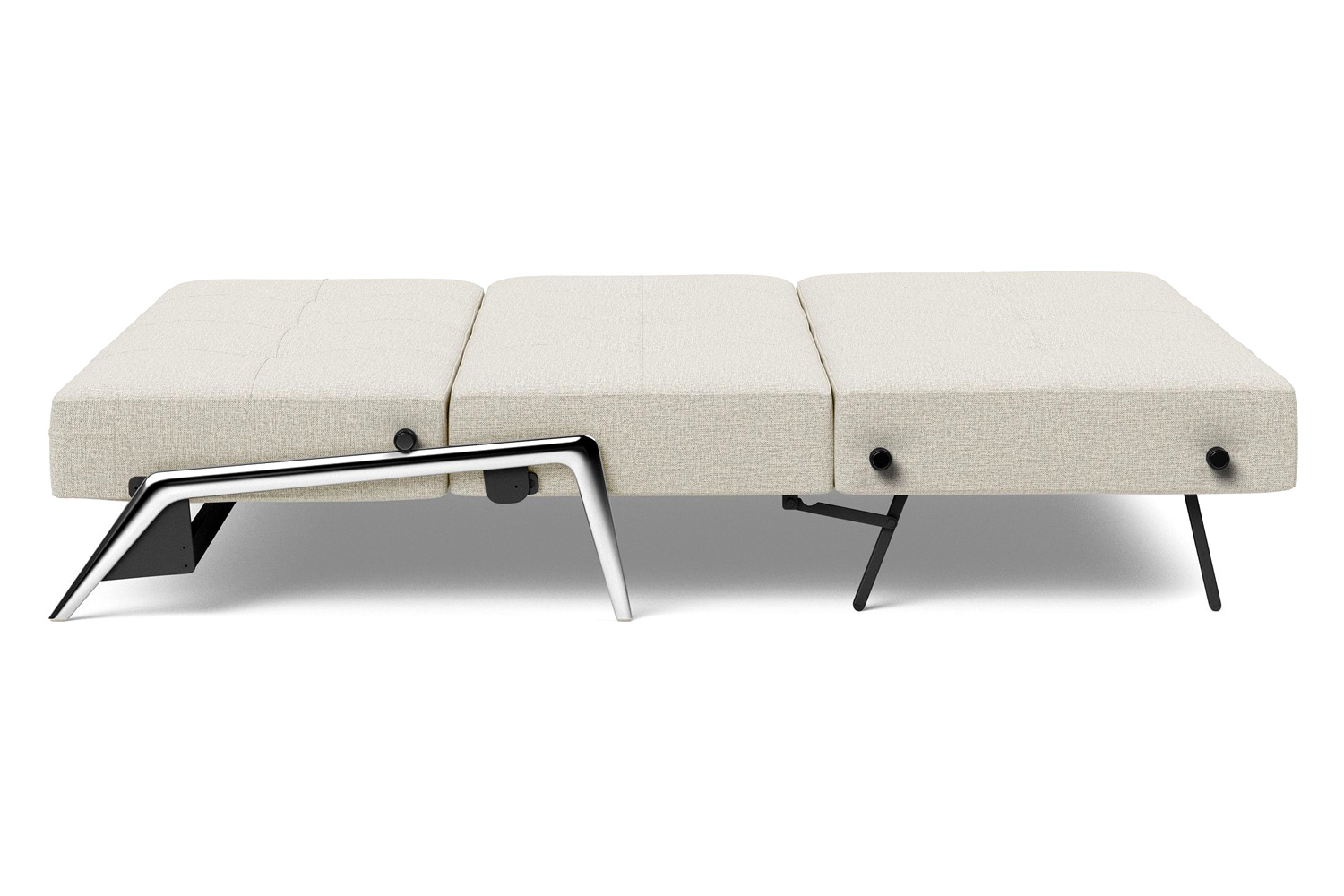 Innovation Living Cubed Queen Size Sofa Bed with Alu Legs - 527 Mixed Dance Natural