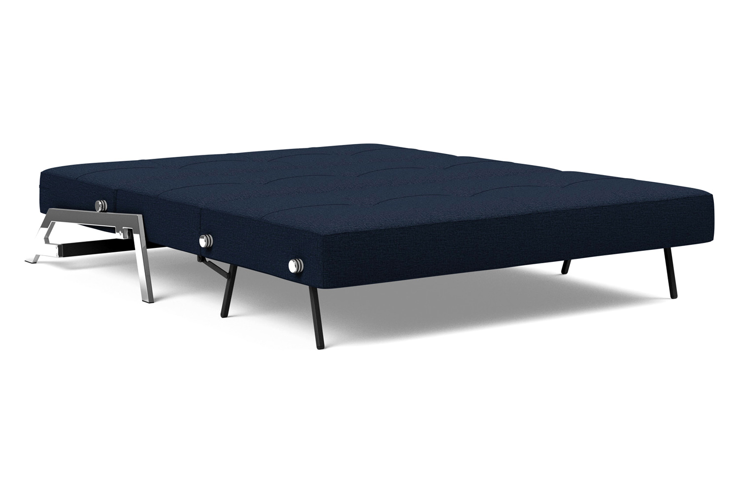 Innovation Living Cubed Queen Size Sofa Bed with Chrome Legs - 528 Mixed Dance Blue