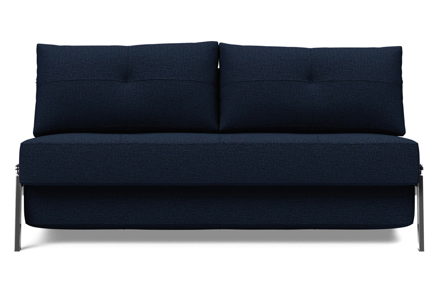 Innovation Living Cubed Queen Size Sofa Bed with Chrome Legs - 528 Mixed Dance Blue