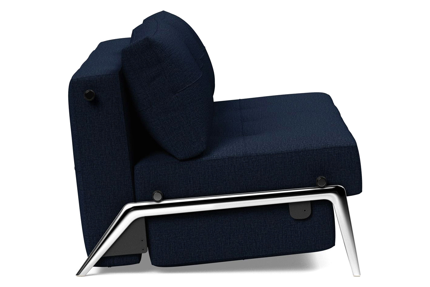 Innovation Living Cubed Queen Size Sofa Bed with Alu Legs - 528 Mixed Dance Blue