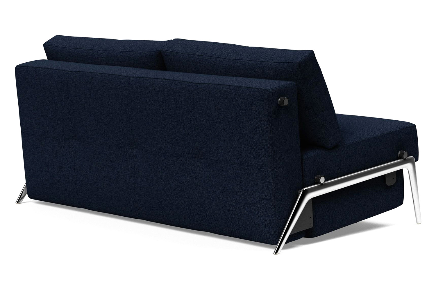 Innovation Living Cubed Queen Size Sofa Bed with Alu Legs - 528 Mixed Dance Blue