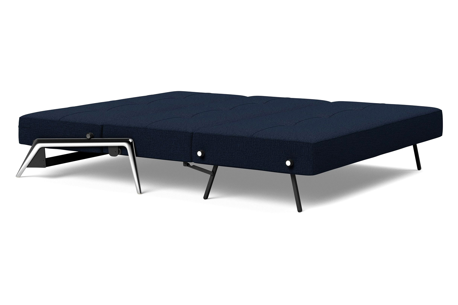 Innovation Living Cubed Queen Size Sofa Bed with Alu Legs - 528 Mixed Dance Blue