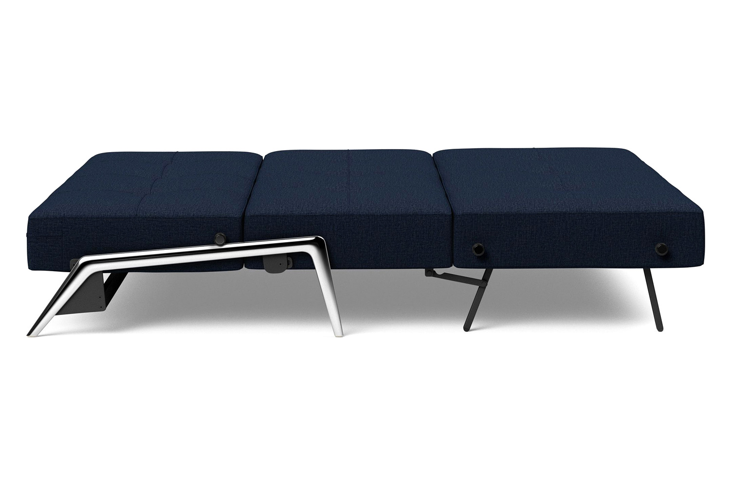 Innovation Living Cubed Queen Size Sofa Bed with Alu Legs - 528 Mixed Dance Blue