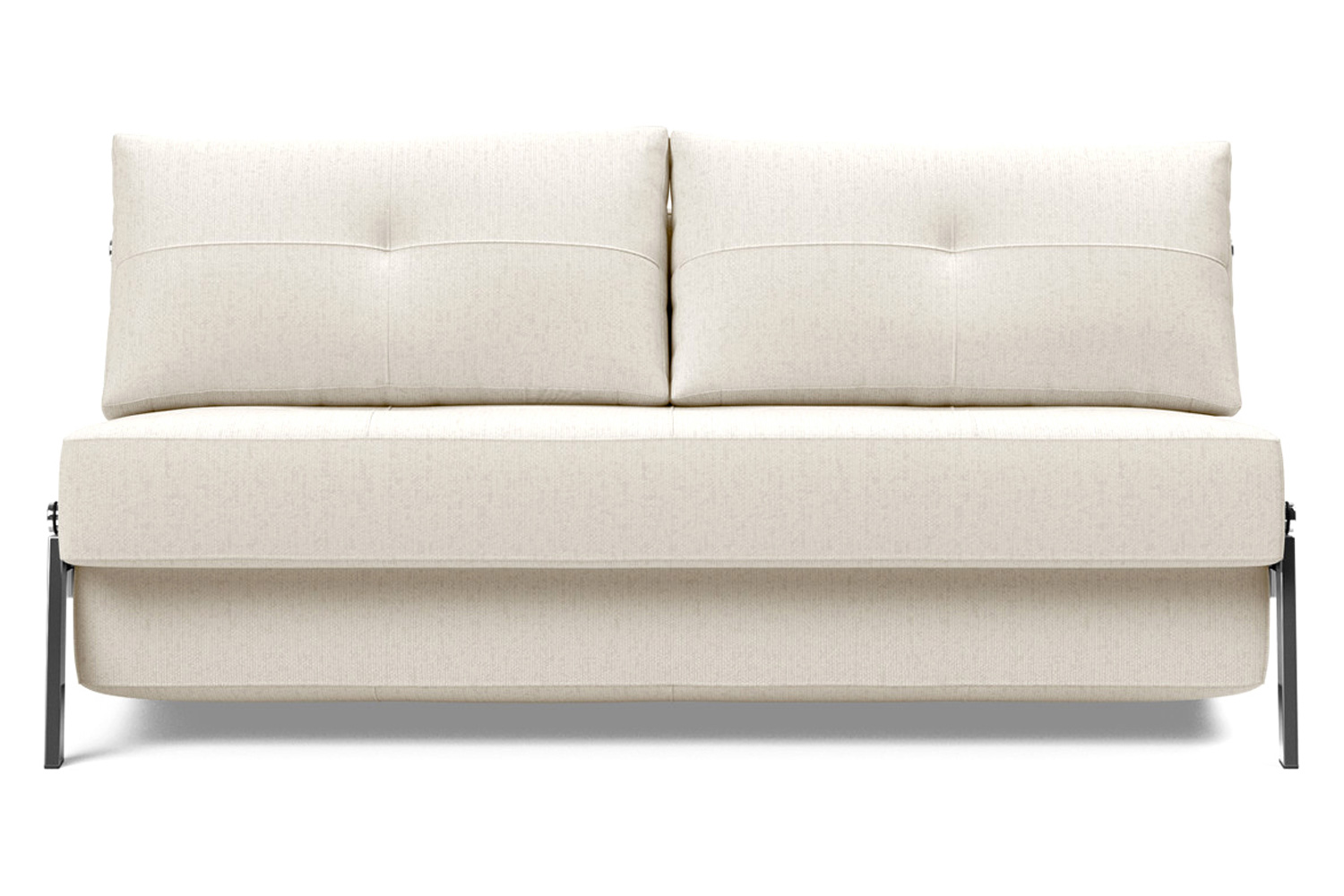 Innovation Living Cubed Queen Size Sofa Bed with Chrome Legs - 531 Bouclé Off White