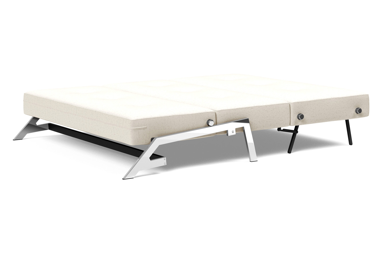 Innovation Living Cubed Queen Size Sofa Bed with Chrome Legs - 531 Bouclé Off White