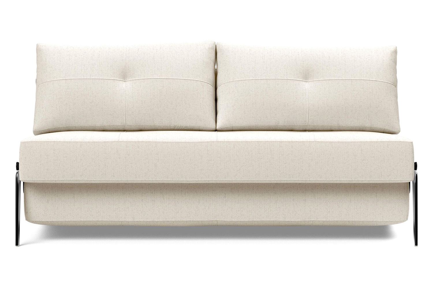 Innovation Living Cubed Queen Size Sofa Bed with Alu Legs - 531 Bouclé Off White