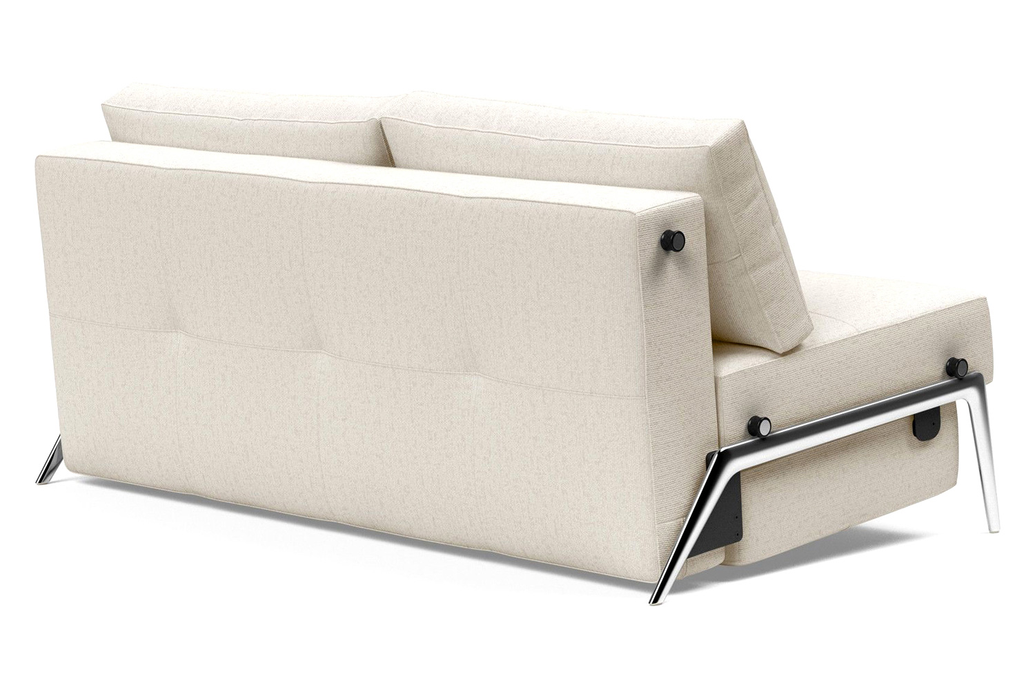 Innovation Living Cubed Queen Size Sofa Bed with Alu Legs - 531 Bouclé Off White