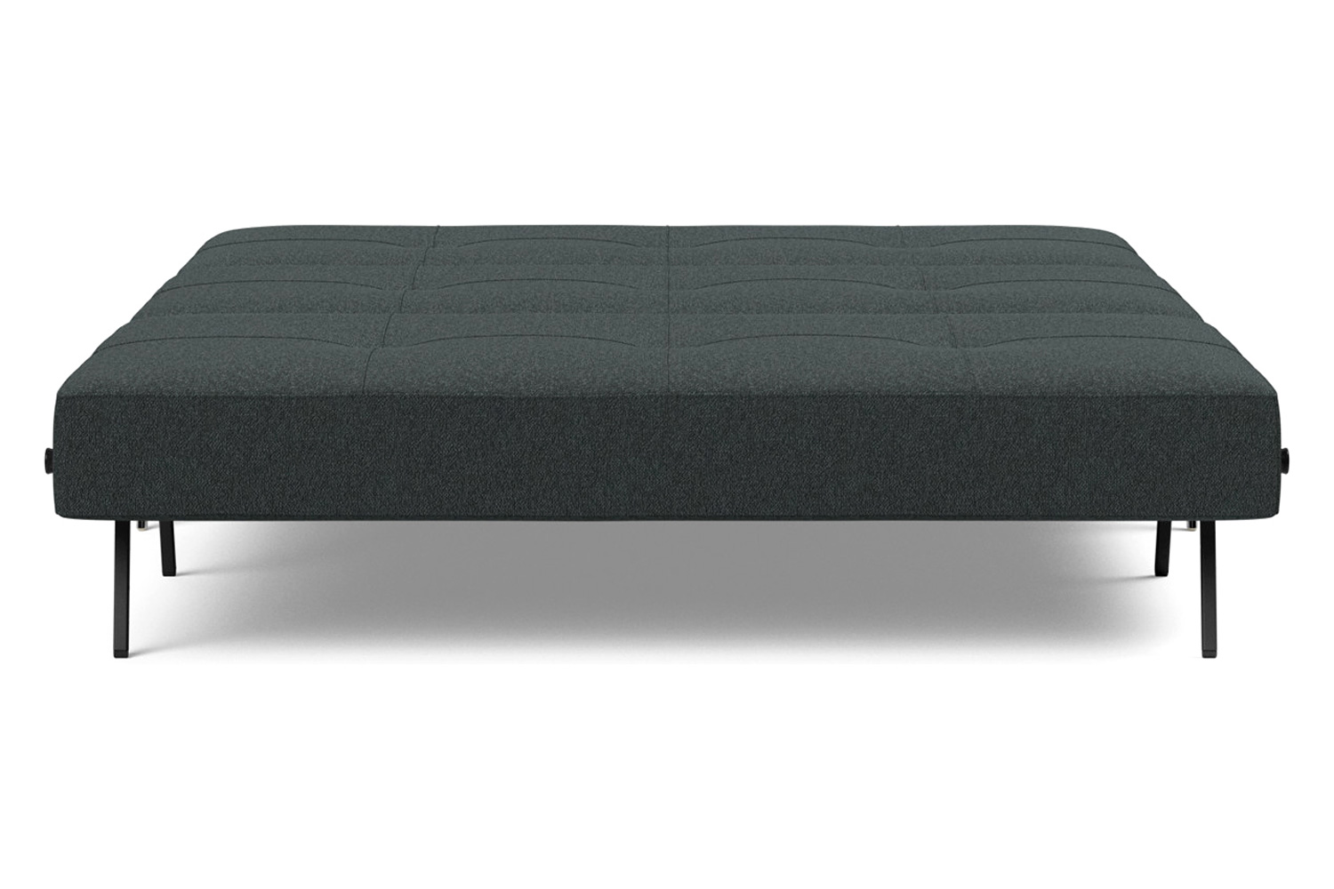 Innovation Living Cubed Queen Size Sofa Bed with Alu Legs - 534 Bouclé Black Raven