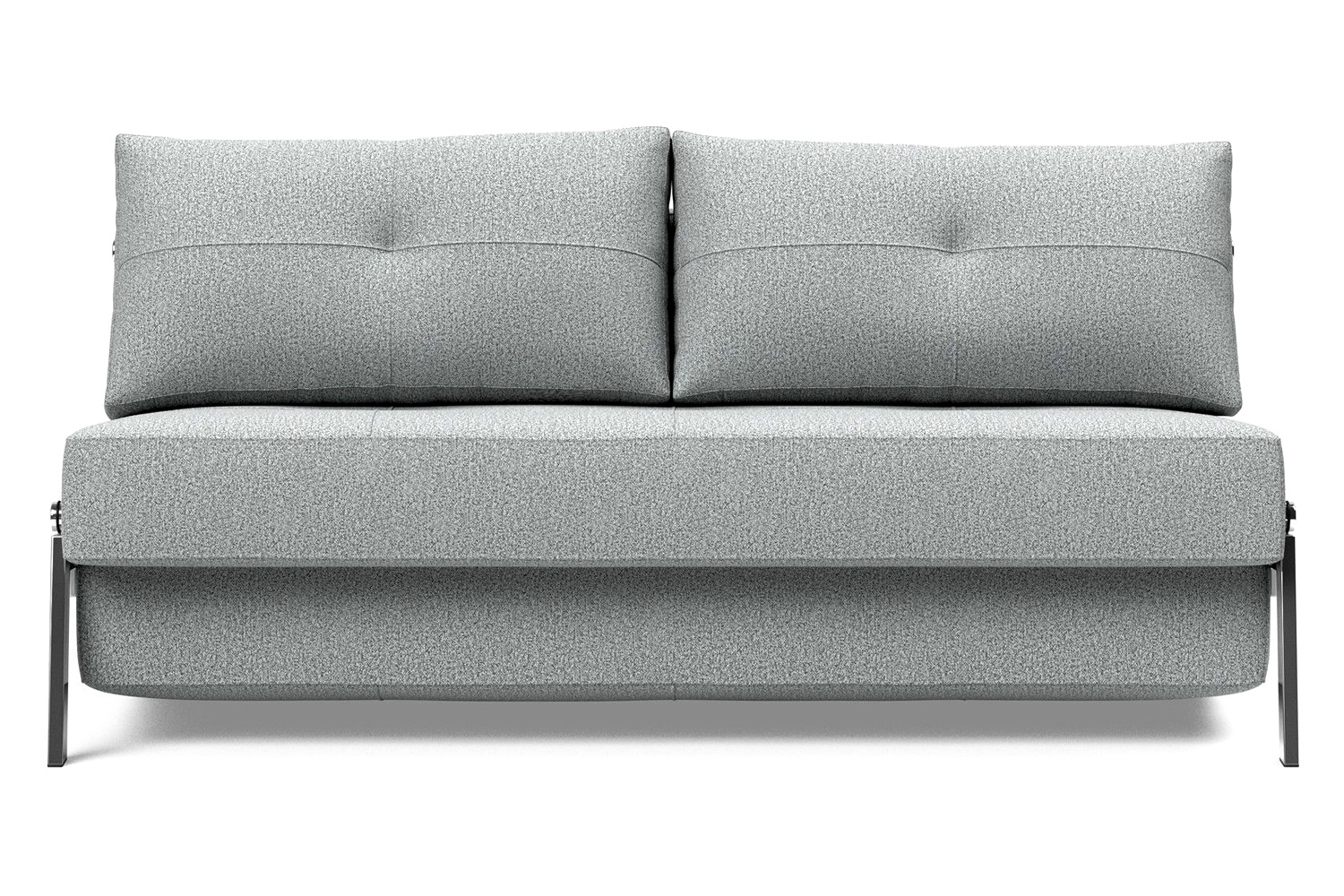 Innovation Living Cubed Queen Size Sofa Bed with Chrome Legs - 538 Melange Light Gray
