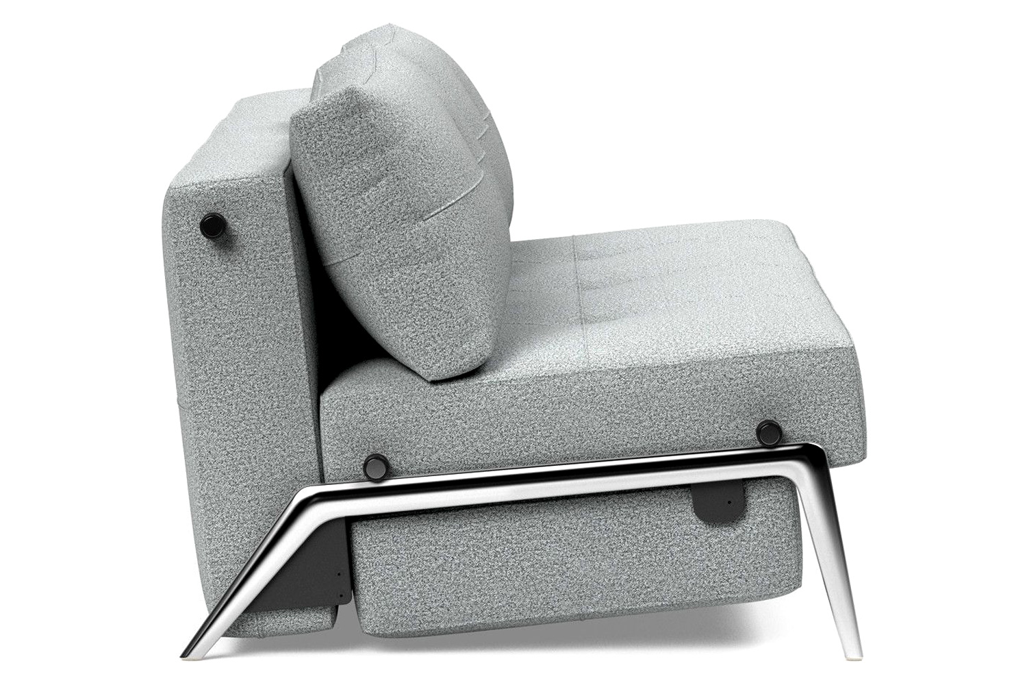 Innovation Living Cubed Queen Size Sofa Bed with Alu Legs - 538 Melange Light Gray
