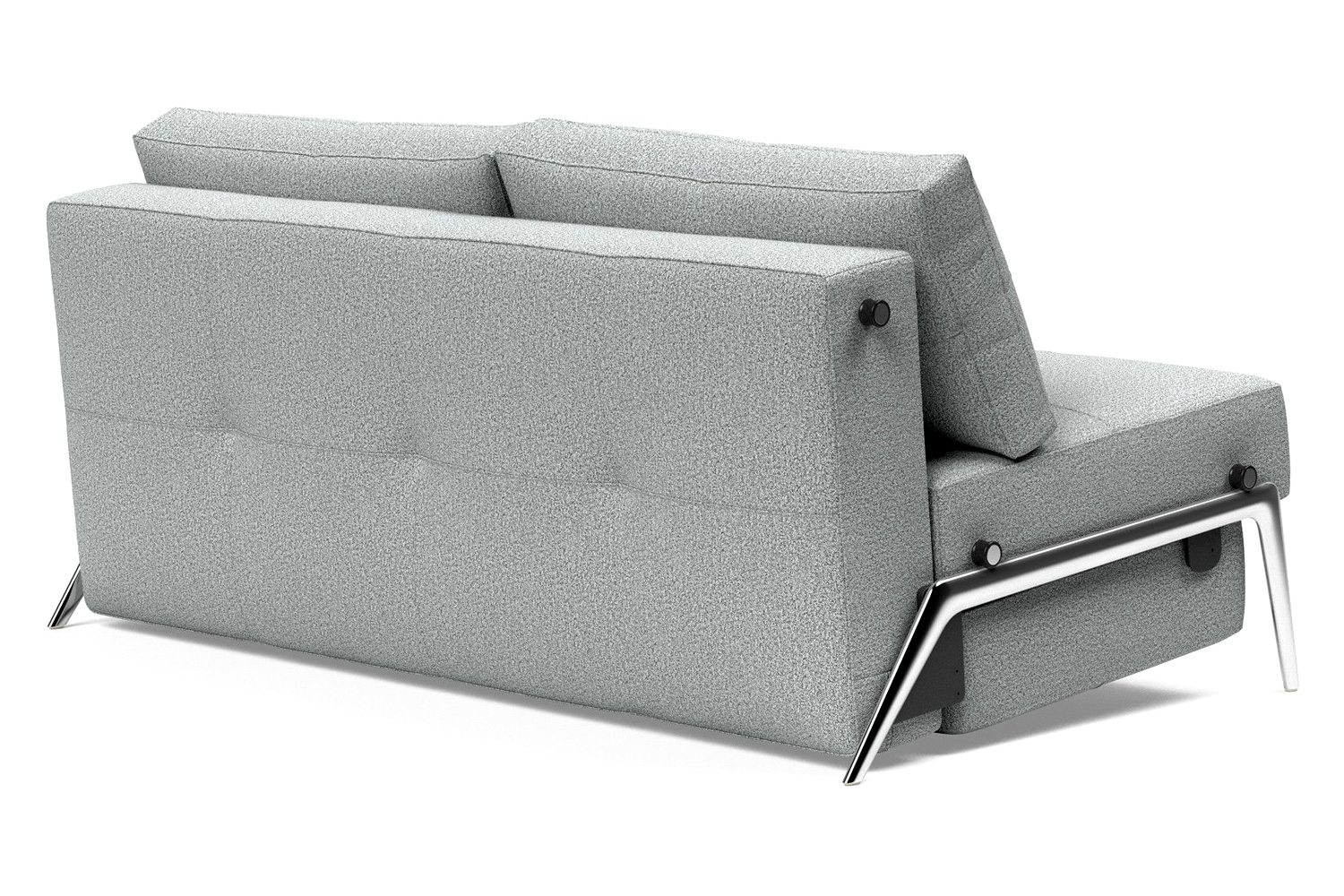 Innovation Living Cubed Queen Size Sofa Bed with Alu Legs - 538 Melange Light Gray
