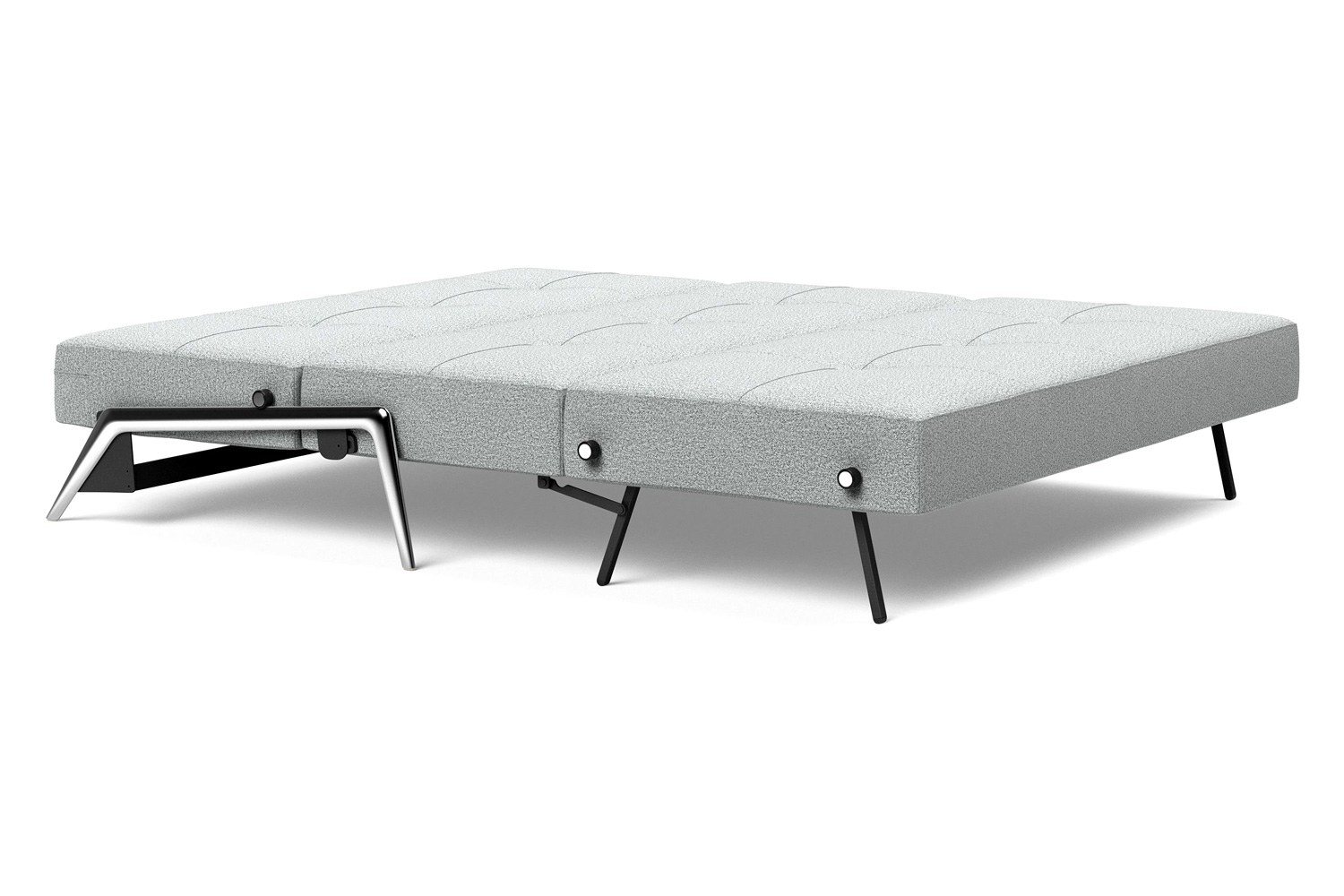 Innovation Living Cubed Queen Size Sofa Bed with Alu Legs - 538 Melange Light Gray