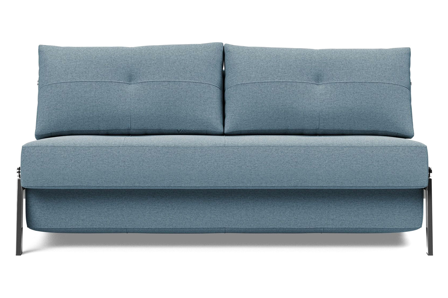 Innovation Living Cubed Queen Size Sofa Bed with Chrome Legs - 558 Soft Indigo