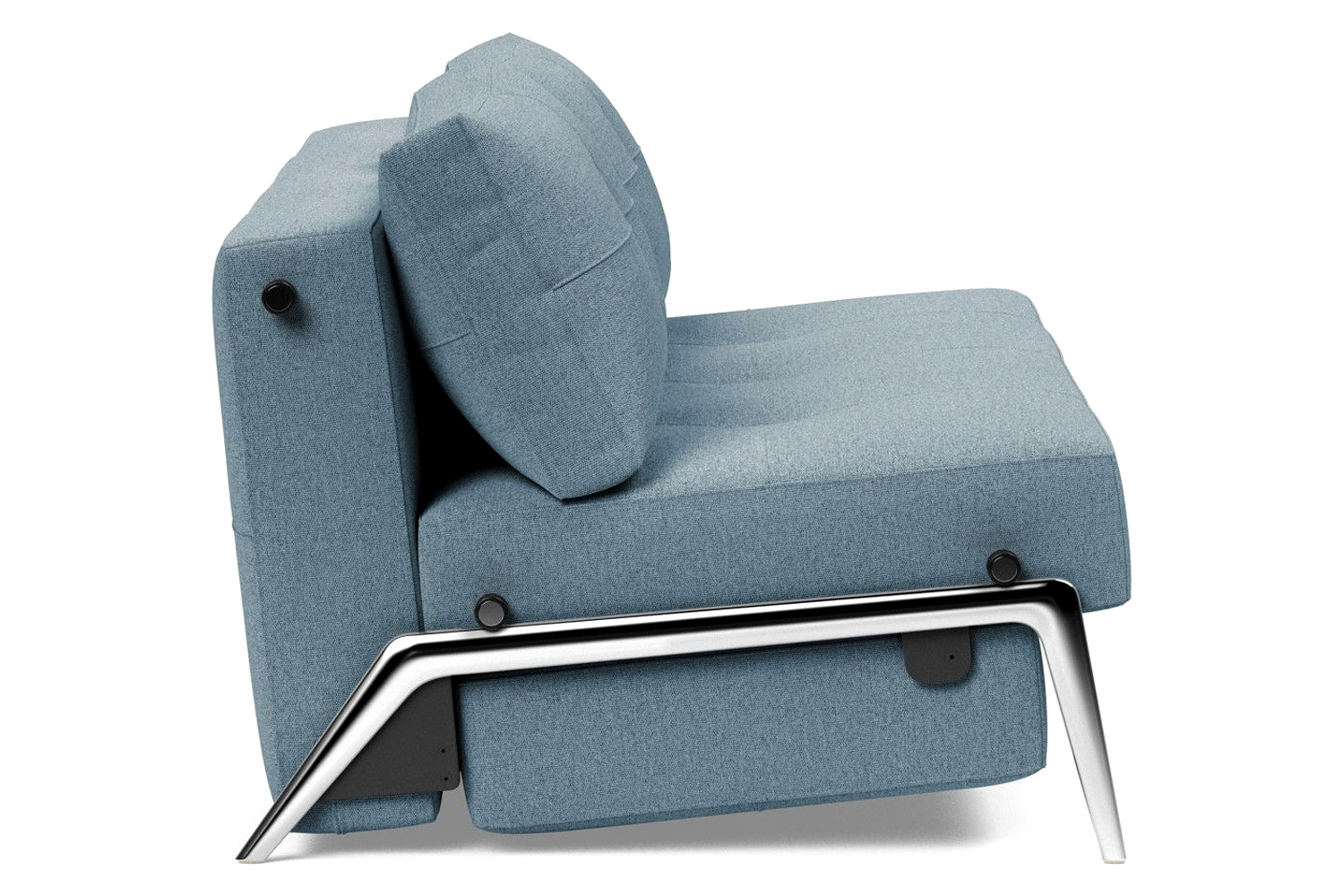 Innovation Living Cubed Queen Size Sofa Bed with Alu Legs - 558 Soft Indigo