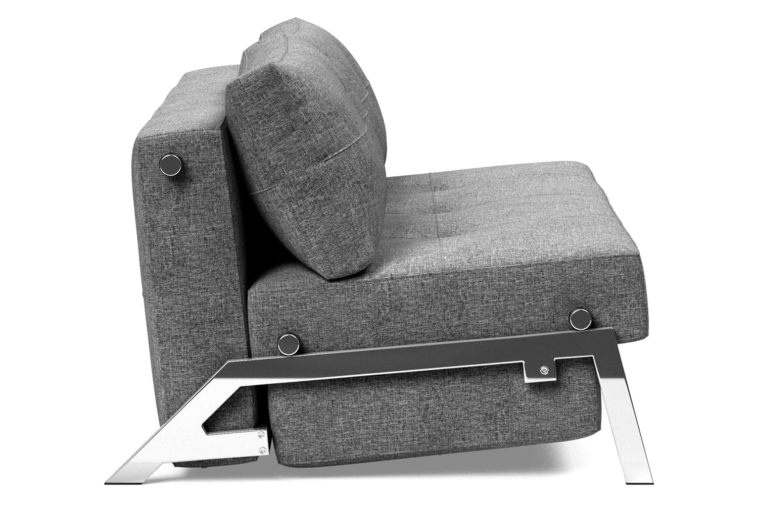 Innovation Living Cubed Queen Size Sofa Bed with Chrome Legs - 563 Twist Charcoal