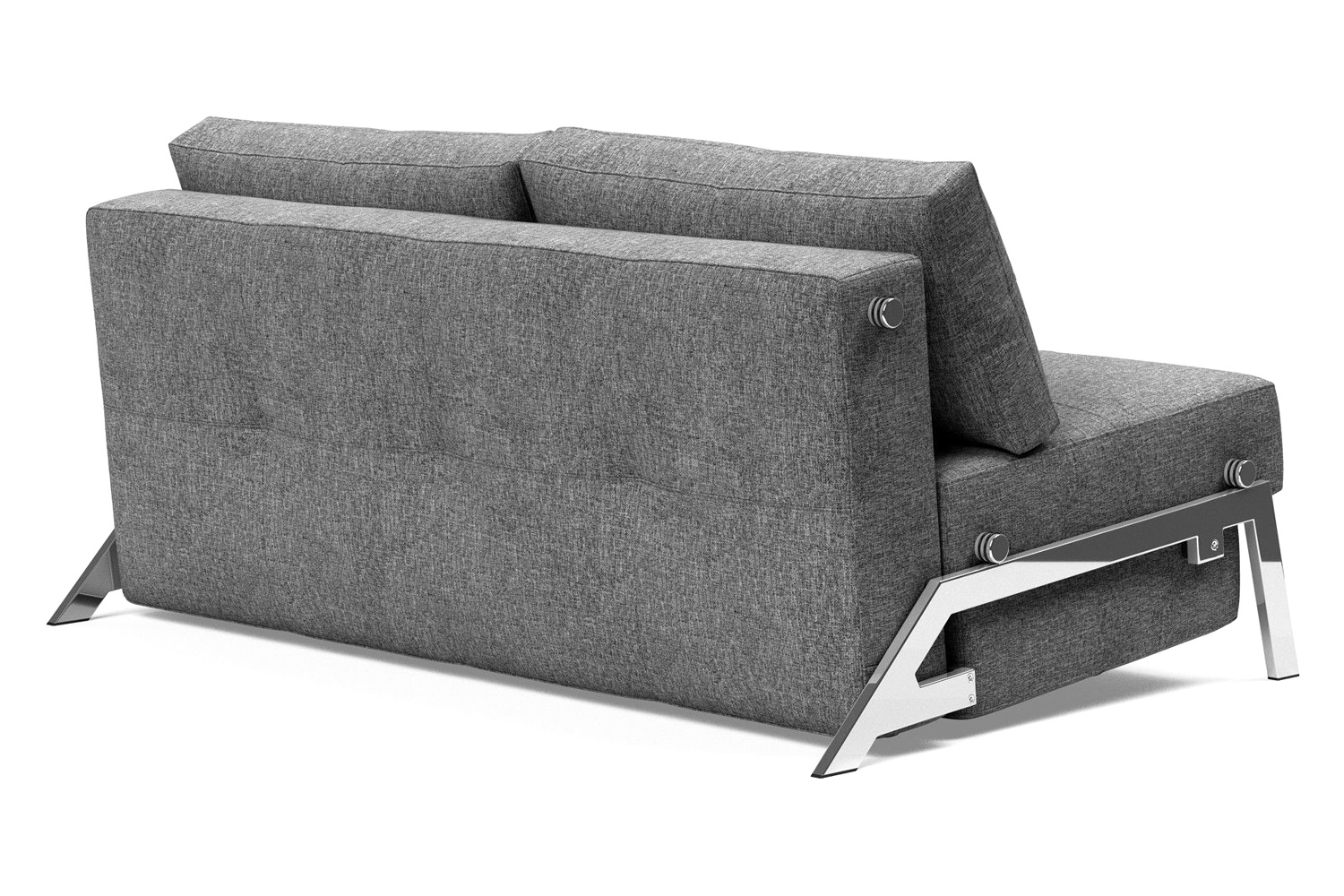 Innovation Living Cubed Queen Size Sofa Bed with Chrome Legs - 563 Twist Charcoal