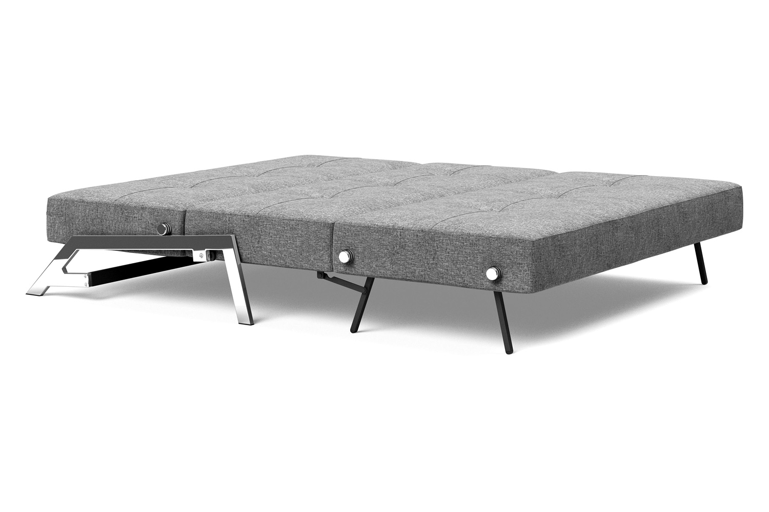 Innovation Living Cubed Queen Size Sofa Bed with Chrome Legs - 563 Twist Charcoal