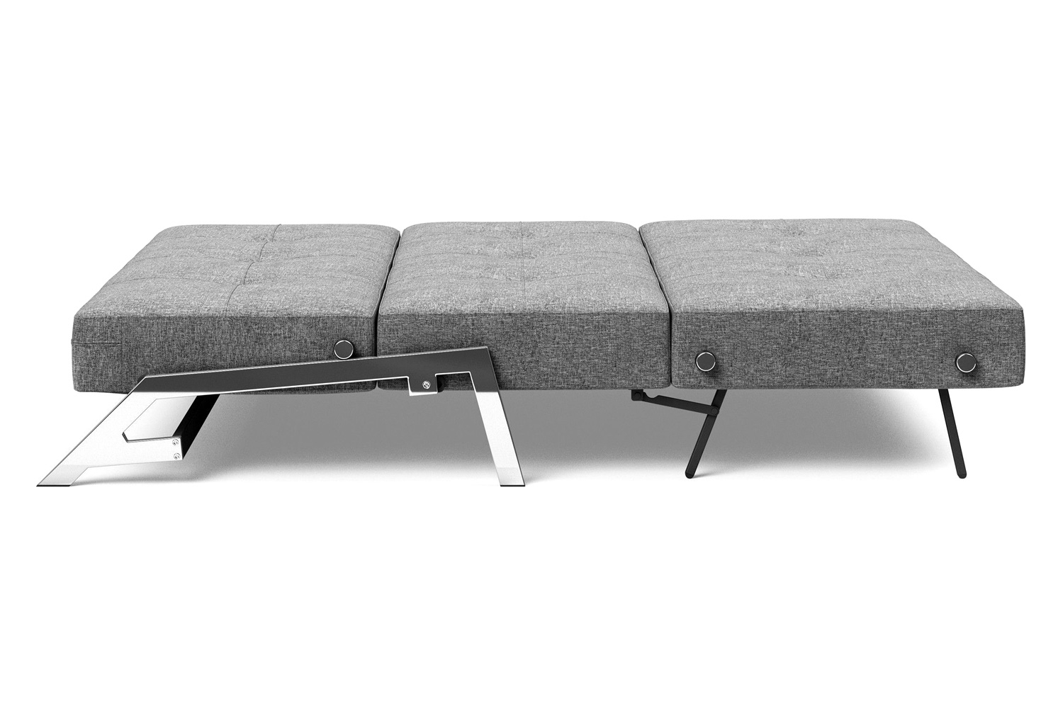 Innovation Living Cubed Queen Size Sofa Bed with Chrome Legs - 563 Twist Charcoal