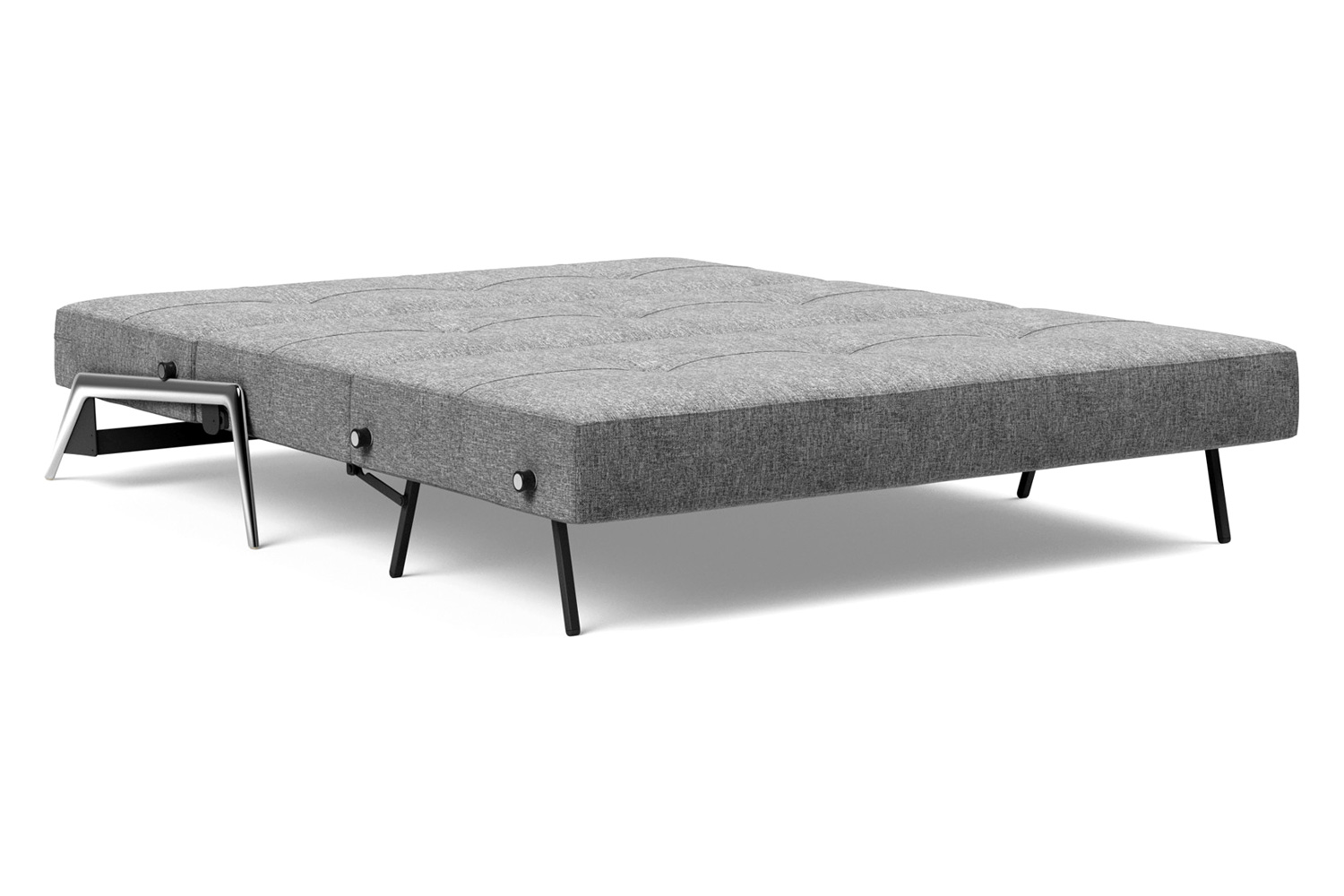 Innovation Living Cubed Queen Size Sofa Bed with Alu Legs - 563 Twist Charcoal