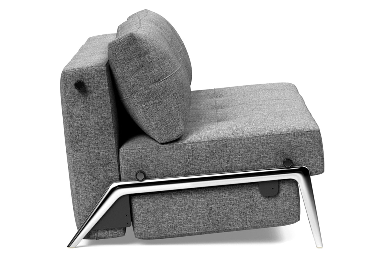 Innovation Living Cubed Queen Size Sofa Bed with Alu Legs - 563 Twist Charcoal
