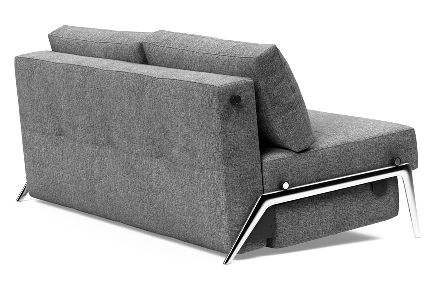 Innovation Living Cubed Queen Size Sofa Bed with Alu Legs - 563 Twist Charcoal