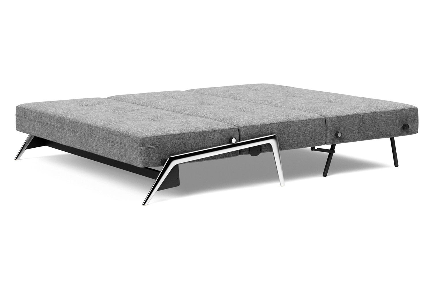 Innovation Living Cubed Queen Size Sofa Bed with Alu Legs - 563 Twist Charcoal