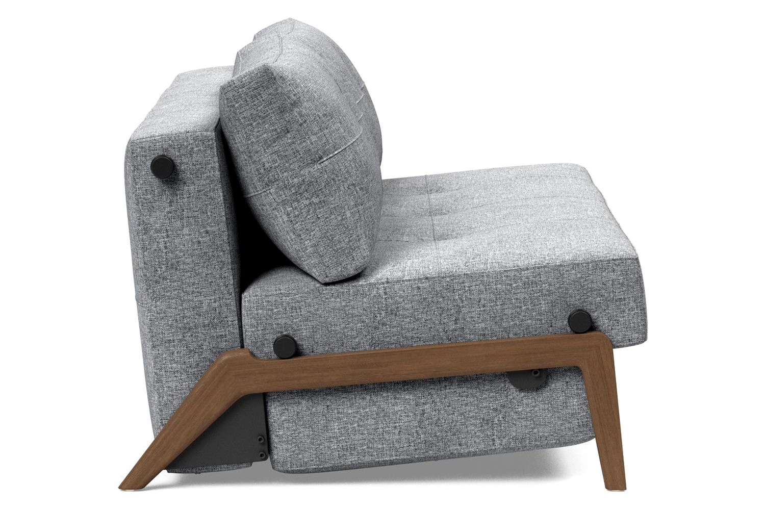 Innovation Living Cubed Queen Size Sofa Bed with Dark Wood Legs - 565 Twist Granite