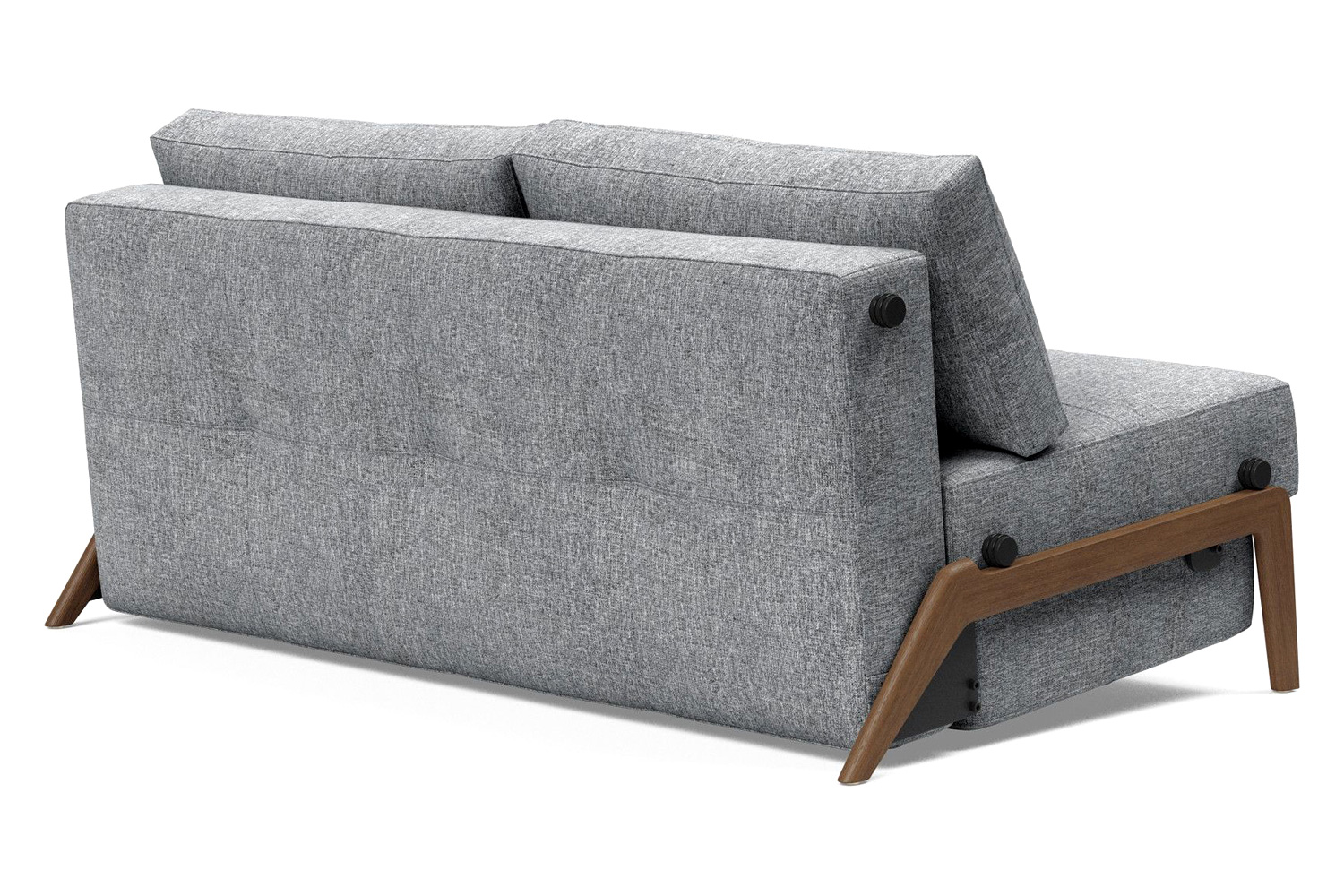 Innovation Living Cubed Queen Size Sofa Bed with Dark Wood Legs - 565 Twist Granite