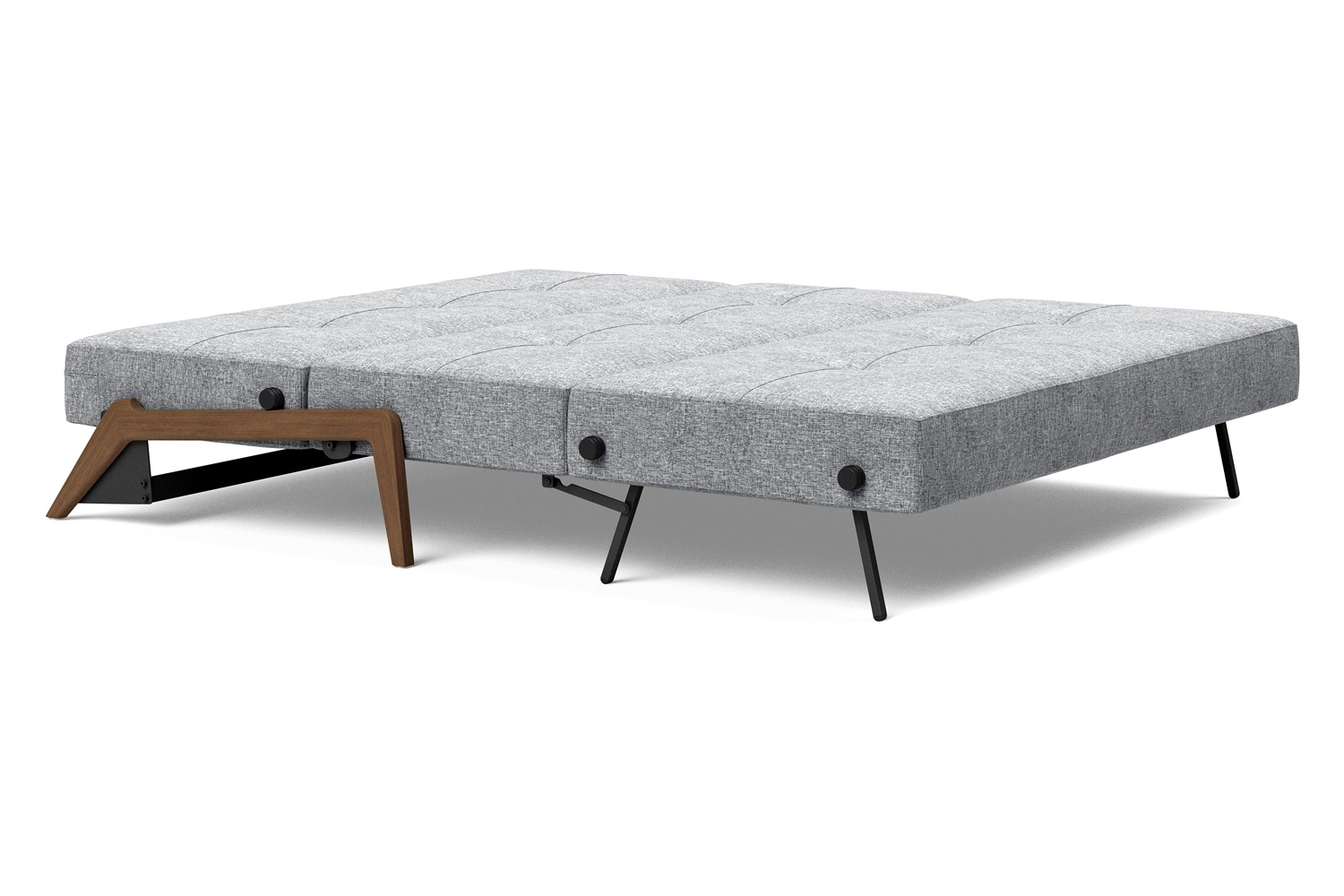 Innovation Living Cubed Queen Size Sofa Bed with Dark Wood Legs - 565 Twist Granite