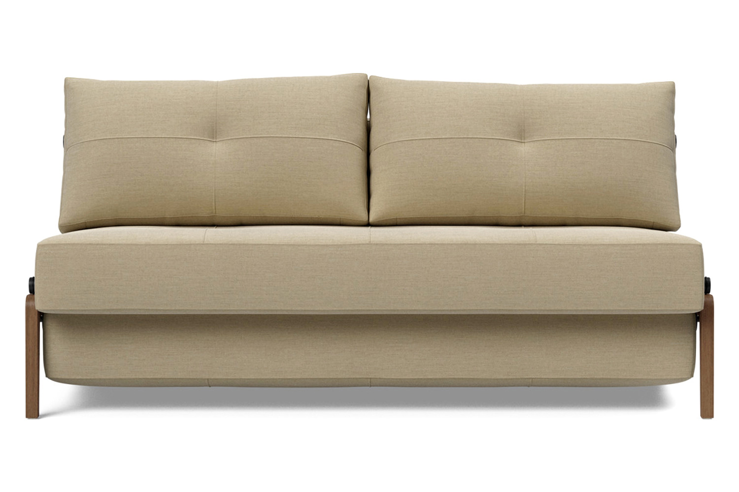 Innovation Living Cubed Queen Size Sofa Bed with Dark Wood Legs - 571 Vivus Dusty Sand