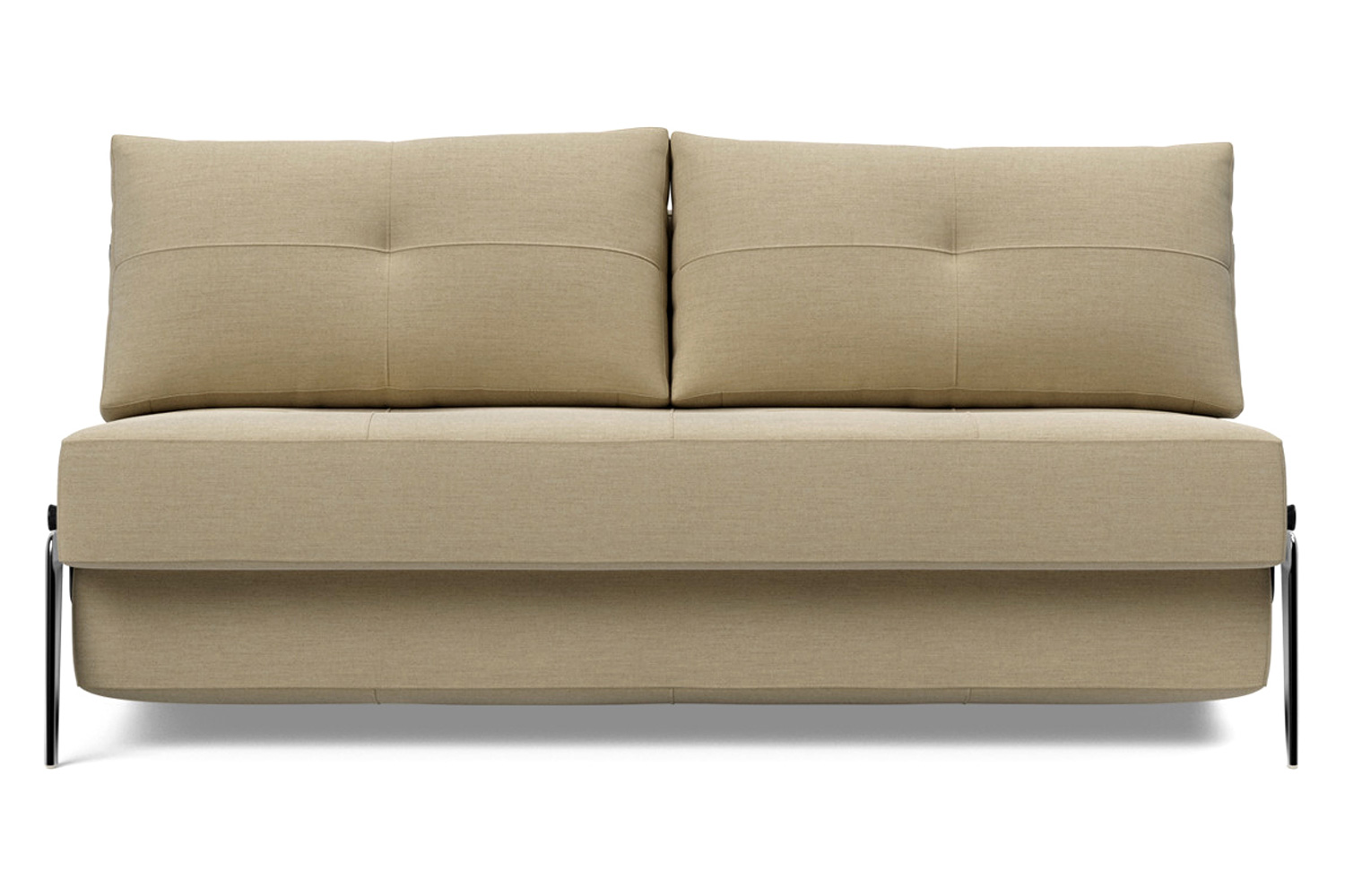 Innovation Living Cubed Queen Size Sofa Bed with Alu Legs - 571 Vivus Dusty Sand