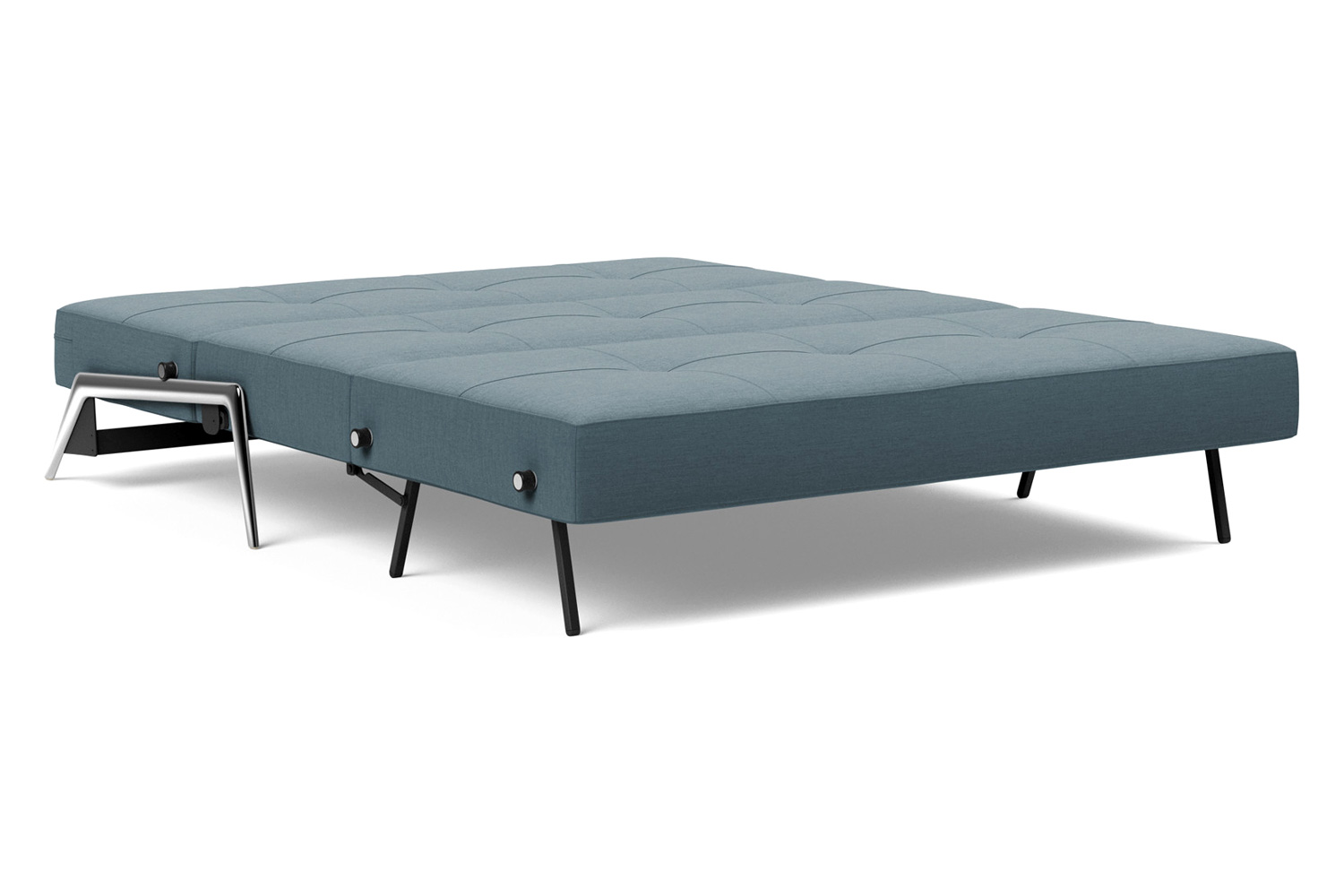 Innovation Living Cubed Queen Size Sofa Bed with Alu Legs - 573 Vivus Dusty Blue