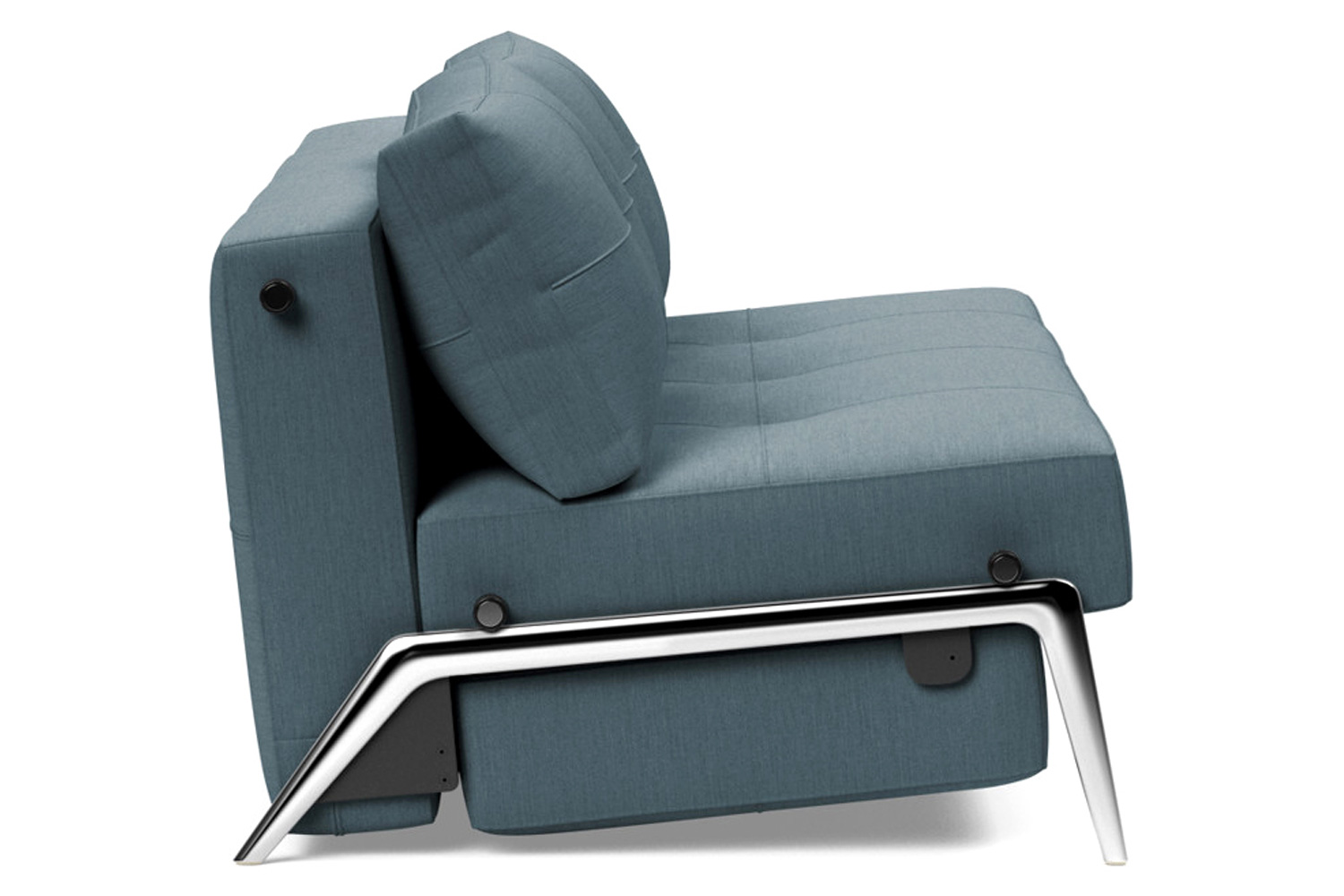 Innovation Living Cubed Queen Size Sofa Bed with Alu Legs - 573 Vivus Dusty Blue