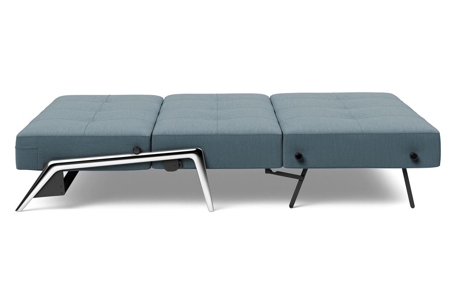 Innovation Living Cubed Queen Size Sofa Bed with Alu Legs - 573 Vivus Dusty Blue